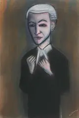 Addressing the Bench by Robert Dickerson, pastel on paper, sold Mar 2015