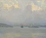Julian Howard Ashton, Last Ray, oil on canvas on board