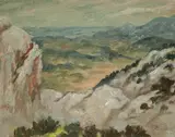 Rupert Bunny, Sketch for 'Overlooking the Gorge Ollioules' c1925