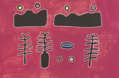 Rammey Ramsay, Rocky Bar (Warlawoon Country) 2010, 2010, synthetic polymer paint and charcoal on board