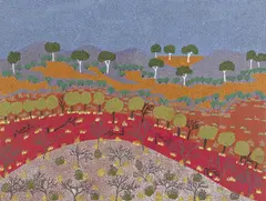 Michelle Holmes Apwerla, Countryside 2002, 2002, synthetic polymer paint on linen