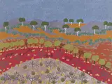Michelle Holmes Apwerla, Countryside 2002, 2002, synthetic polymer paint on linen
