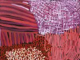 Women’s Ceremonies 2005 by Emily Pwerle, Gayla Pwerle, Minnie Pwerle & Molly Pwerle, 2005, synthetic polymer paint on canvas, sold Mar 2015