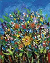 Spring Flowers 1989 by Pro Hart, 1989, oil on canvas, sold Mar 2015