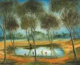Pro Hart, Catching Tadpoles 1990