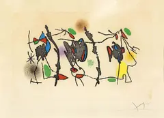 Ocellaire 1972 by Joan Miró, 1972, etching and aquatint, sold Mar 2015