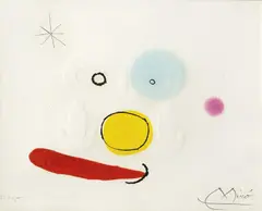 Le Bijou by Joan Miró, etching and aquatint in colours, sold Mar 2015