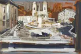 Brett Whiteley, Spanish Steps, gouache and pencil on paper