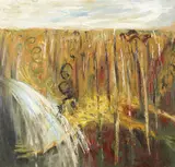 Arthur Boyd, Nebuchadnezzar Drinking from a Waterfall 1970