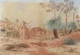 S. T. Gill, Kangaroos Grazing 1874