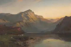 A Summer Evening, Loch Tay by Alfred I de Breanski, oil on canvas, sold Dec 2014