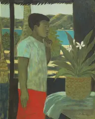 Untitled (Islander) by Ray Crooke, oil on canvas, sold Dec 2014