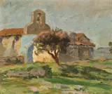 Rupert Bunny, Sketch for ‘Chapel of St Pepiole, Sanary’ c1930