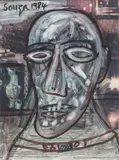 F. N. Souza, Self Portrait 1984