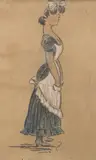 Untitled (House Maid) by Heinrich Zille, colour pastels on paper, offered Dec 2014