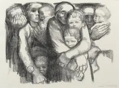 Mutter II (Mothers II) 1919 by Käthe Kollwitz, 1919, lithograph, sold Dec 2014