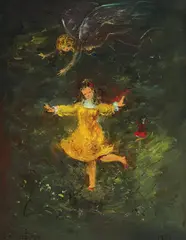 Angel 1971 by David Boyd, 1971, oil on canvas on board, sold Dec 2014