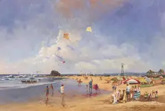 D'Arcy Doyle, Untitled (Currumbin Kites), oil on canvas on board
