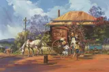 D'Arcy Doyle, Untitled (The Baker's Cart), oil on canvas on board
