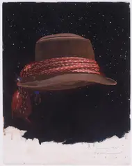 The Evening Hat 1993 by Tim Storrier, 1993, synthetic polymer paint on board, sold Dec 2014
