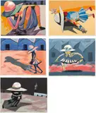 Schoolgirls Suite by Charles Blackman, portfolio of silkscreen prints (5), sold Dec 2014