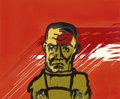 Blind Side 1999 by Adam Cullen, 1999, synthetic polymer paint and enamel on canvas, offered Dec 2014