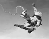 Lawrence Starkey, Falling Cowboy, oil on canvas