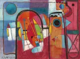 Henryk Szydlowski, Rising Moon over the Tae, Pink Nest 2003, 2003, oil on canvas