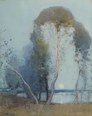 Untitled (Trees) 1921 by Sydney Long, 1921, watercolour on paper, offered Dec 2014