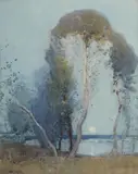Sydney Long, Untitled (Trees) 1921