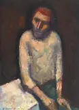 Noel Counihan, Figure Seated by a Table 1978