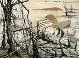Clifton Pugh, On the Edge of the Salt Pans, Cottles Bridge, Victoria 1960