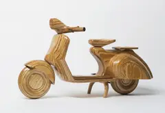 Untitled (Motor Scooter) 2013 by Wayne Holmes, 2013, carved and lacquered wood, offered Dec 2014