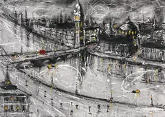 London Eye by Mark Hanham, synthetic polymer paint on canvas, sold Dec 2014