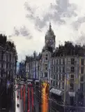 Herman Pekel, Paris Rooftops 2009, 2009, oil on board