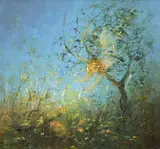 David Boyd, Untitled (The Arrival), oil on board