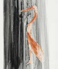 Stork by Sidney Nolan, oil on paper, sold Dec 2014