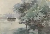 Benjamin Edwin Minns, Sirius Cove, watercolour on paper