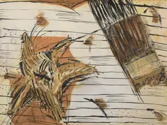Susan Norrie, Beach 1976, 1976, mixed media on paper