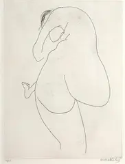 Back View 1976 by Brett Whiteley, 1976, etching, sold Dec 2014