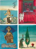 Visions Surrealiste 1976 by Salvador Dalí, 1976, portfolio of lithographs on Japon paper (4), sold Dec 2014
