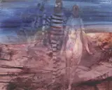 Untitled (Mrs Fraser and Convict) 1958 by Sidney Nolan, 1958, mixed media on paper, sold Sep 2014