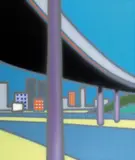 Howard Arkley, Third Overpass 1998, 1998, synthetic polymer paint on canvas