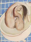 Nude in Bath 1978 by Brett Whiteley, 1978, oil on canvas, sold Sep 2014