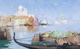 The Giudecca Lagoon, Venice c1938 by Arthur Streeton, c1938, oil on canvas, sold Sep 2014