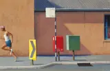 Jeffrey Smart, Jogger in Cathedral Street 2003