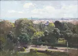 Arthur Streeton, Botanic Gardens, from Fairlea House 1925