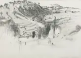 The River at Yass, New South Wales 1977 by Brett Whiteley, 1977, pencil on paper, sold Sep 2014