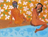 Untitled (The Red Bow) by Charles Blackman, oil on canvas, sold Sep 2014