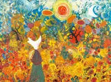 John Perceval, Daisy Bates at the You Yangs 1990, 1990, oil on canvas